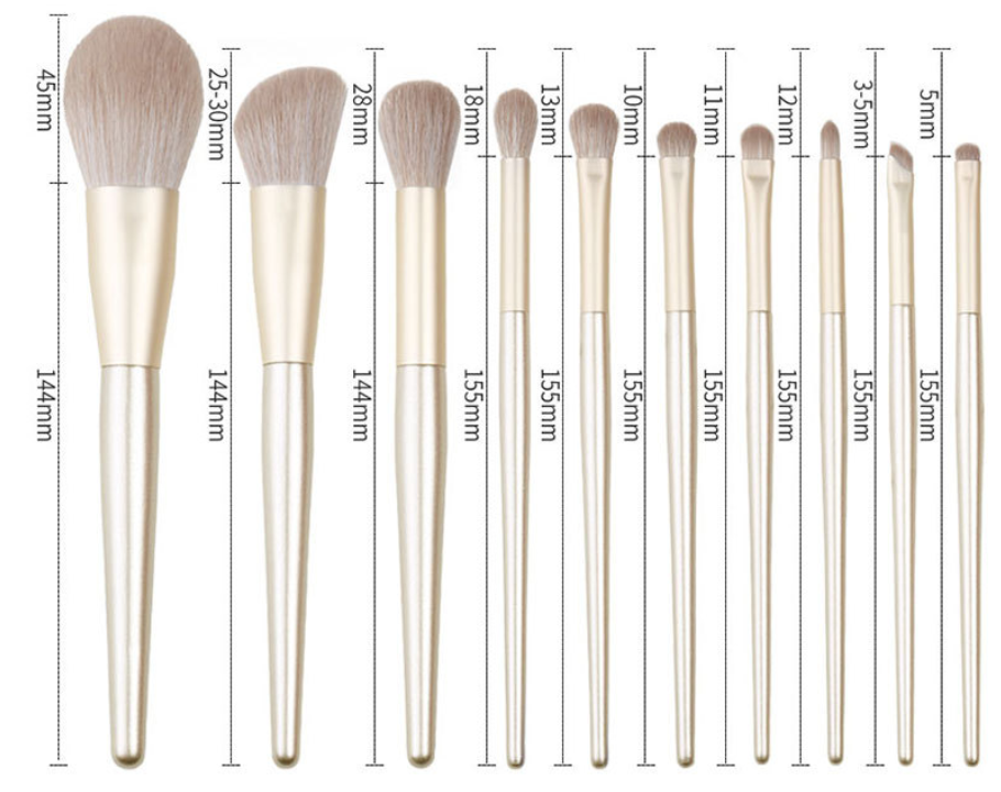10pcs Vegan Makeup Brush Set-OEM Service