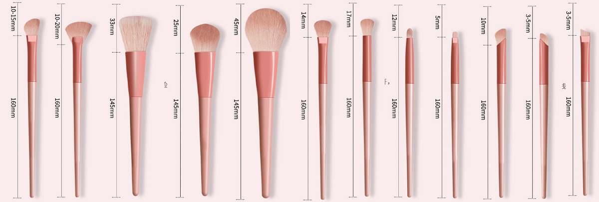 12 pcs Custom Makeup Brush Set
