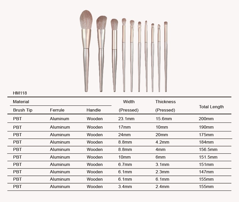 10pcs Vegan Makeup Brush Set-OEM Service